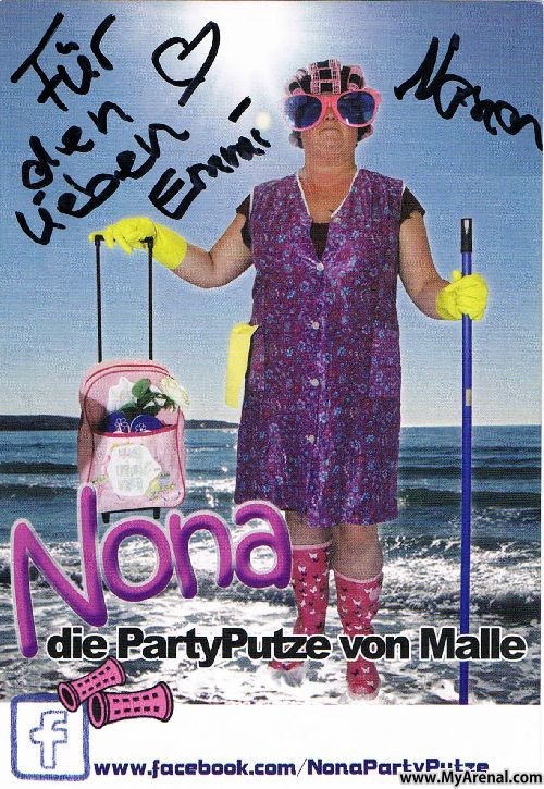 Mallorca Urlaubsbild - Autogramm von Nona Partyputze Closing 2012 (2)