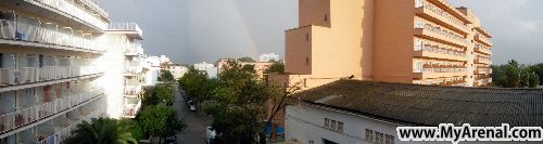 Mallorca Urlaubsbild - Von meine Hotel Alejandra Zimmer eine Regenbogen 