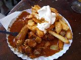 Mallorca, El Arenal - currywurst-pommes-im-megapark-vom-grillmeister